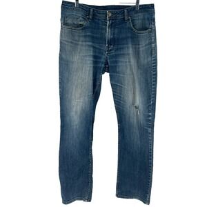 Buffalo David Bitton Jeans Mens 36x32 Driven Basic Straight Denim Distressed